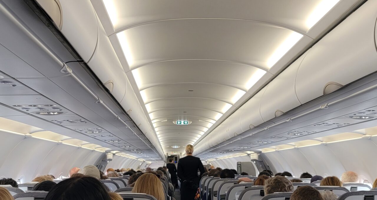 Inside the Finnair flight