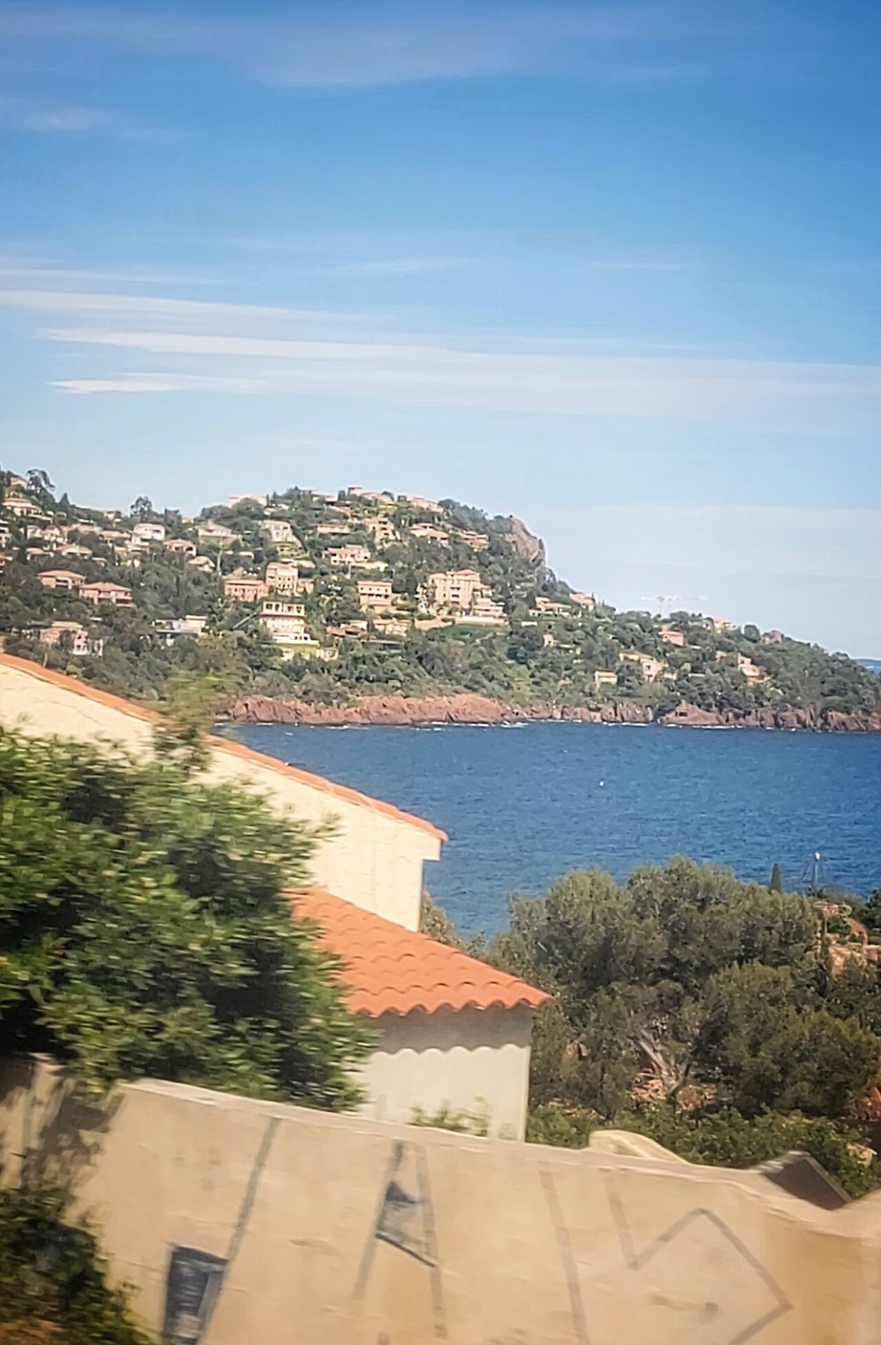 The view of the French countryside from the train.